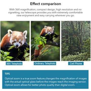 APEXEL APL-JS36XJ04 HD 36X Metalowy teleskop z jedną rurką teleskopowy