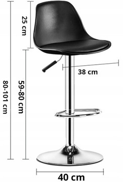 Барный стул для парикмахерских, регулируемый стул, сиденье LOFT, черный