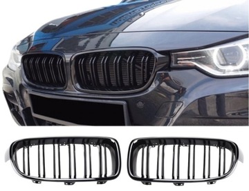 BMW F30 F31 GRILL NERKI M3 CZARNY POŁYSK 2013-2019 M Pakiet Performance