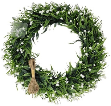 WIANEK ZIELONY GIPSÓWKA PAPROTKA 45cm DS1049 LIŚCIE PAPROTKI GIPSÓWKI