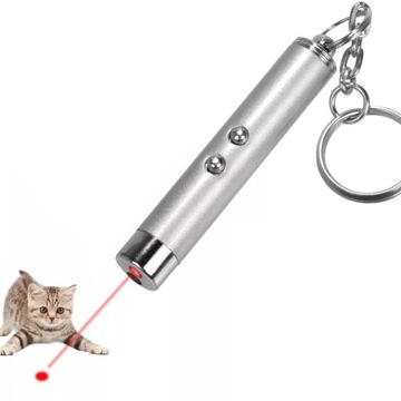 МАЛЕНЬКАЯ ЛАЗЕРНАЯ КРАСНАЯ ЛАЗЕРНАЯ УКАЗКА СИГНАЛИЗАЦИЯ ФОНАРИК ИГРУШКА ДЛЯ КОШКИ 2 В 1