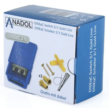 Переключатель DiSEqC 2/1 Anadol Gold Line, внешний
