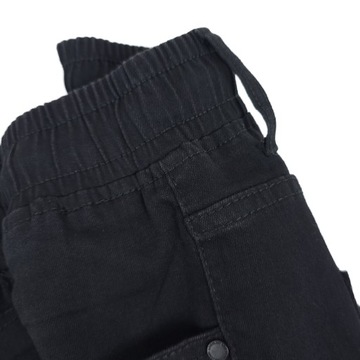 ДЖИНСОВЫЕ БРЮКИ мужские длинные, ЧЁРНЫЕ, ПРЯМЫЕ, с эластичным поясом на резинке, размер L