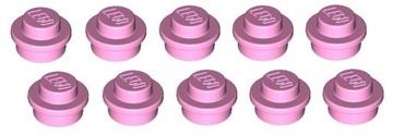 LEGO płytka okrągła 1x1 j.różowa 10szt 4073 6141 N