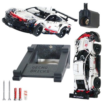 UCHWYT NA ŚCIANĘ NAŚCIENNY NA ZESTAW PORSCHE RSR 911 42096 + UCHWYT PIONOWY