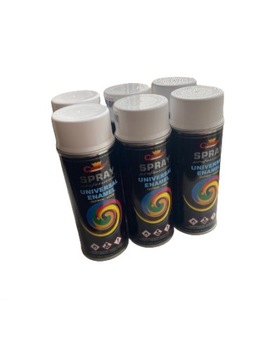 Lakier 6 szt Farba Emalia Farba Spray Ral 9010 Biały Połysk