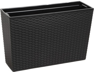 LA629 kwietnik werbena 190x560 rattan / czarny