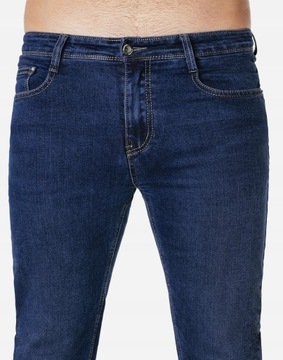 Spodnie Jeansowe Granatowe Dżinsowe Męskie Dżinsy Texasy Jeans 5612 W42 L30