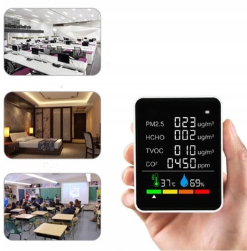 ДАТЧИК КАЧЕСТВА ВОЗДУХА, СЧЕТЧИК CO2, PPM, ВЛАЖНОСТЬ, ТЕМПЕРАТУРА, USB