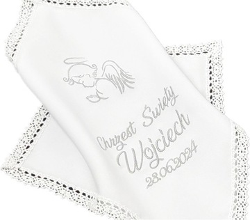 SZATKA DO CHRZTU haft IMIĘ DATA