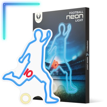 Neon na ścianę LED kolor niebieski piłkarz dekoracja lampka nocna PLEKSI