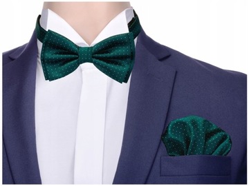 POSZETKA + MUSZKA Męska Wypustka Zielona GREG e50