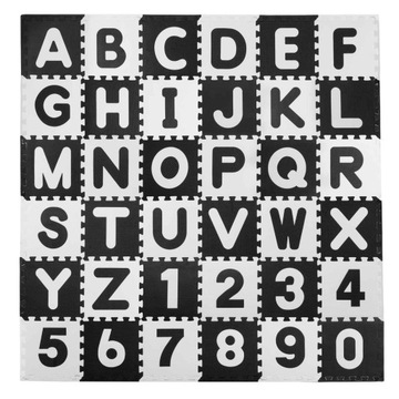 MATA PIANKOWA DUŻE PUZZLE ALFABET 36SZT 180X180CM BEZPIECZNA I EDUKACYJNA