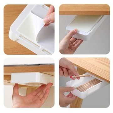 Ящик письменного стола - черный - 84х205х30мм - органайзер на самоклеющейся основе.