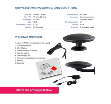 MISTRAL MI-ANT04 DVB-T ТВ антенна для яхты-дома на колесах