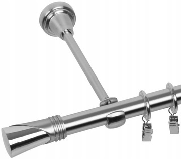 ОДИНАРНЫЙ КАРДИН 300 СМ 19 ММ БЕСШУМНЫЕ КОЛЬЦА 3 ЦВЕТА НА ВЫБОР КОНЦОВ RENA