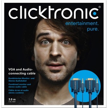 VGA + аудиокабель CLICKTRONIC 3м