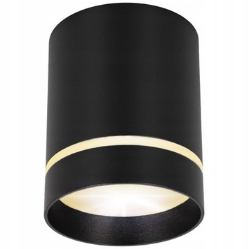 Oprawa natynkowa LED Halogenowa spot TUBA GU10 80x100 mm CZARNA okrągła