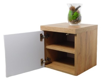 Szafka nocna JOY Dąb Craft + Biały Mat Gruby blat