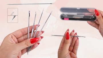 ŁYŻECZKI UNY DO USUWANIA WĄGRÓW ZASKÓRNIKÓW DWUSTRONNE SONDA PODOLOGICZNA