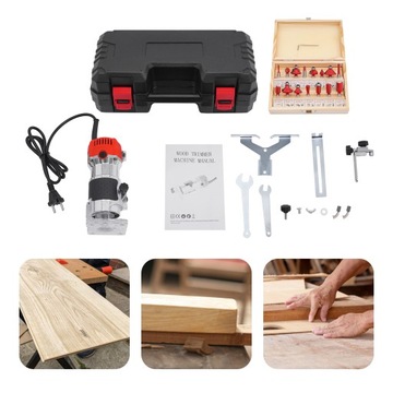 6-СКОРОСТНОЙ РЕГУЛИРУЕМЫЙ ФРЕЗЕРНЫЙ СТАНОК ДЛЯ ДЕРЕВА, 800 Вт, красный