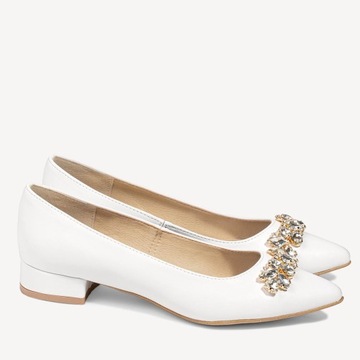 BRILU СВАДЕБНЫЕ БАЛЕТЫ С ДЕКОРАЦИЕЙ, БЕЛЫЕ 40