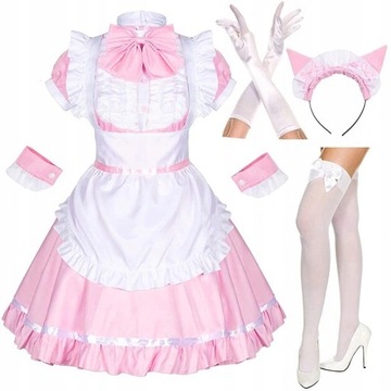 Lolita Strój pokojówki Cosplay sukienka Kostiumy