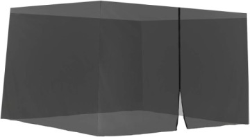 Секей Москитная сетка для садовой палатки-павильона 3 х 3 м черная 2,2 х 12 м