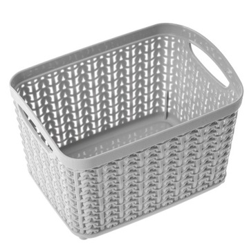 KOSZYK KOSZ POJEMNIK 1,5L KOSZYCZEK SZARY PUDEŁKO
