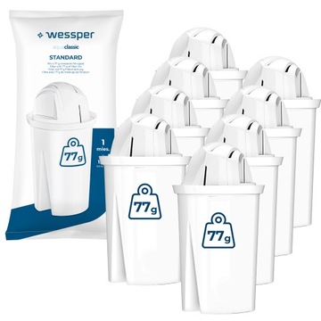 Filtr do wody Wessper aquaclassic STANDARD do dzbanek filtrujący - 8 sztuk