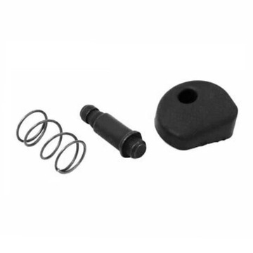 Кнопка блокировки кофемолки, состоящая из двух частей. Прочный и практичный.