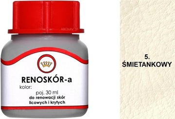 ŚMIETANKOWA 5 FARBA RENOSKÓR 30 ml LAKIER WILBRA DO BUTÓW SKÓRY LICA G10-01