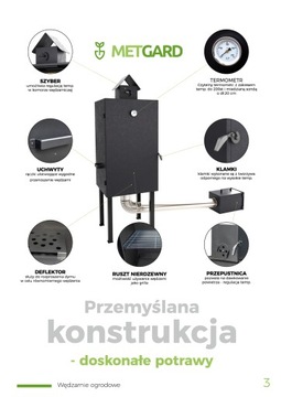 Большая металлическая коптильня 170х56х55см.