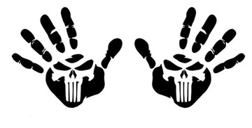 Наклейка с черепом PUNISHER череп череп 15 см