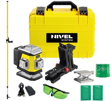 Laser krzyżowy Nivel System CL3G zielony tyczka