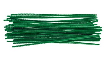 Druciki kreatywne Brewis BWDR10 6 mm x 30 cm zielone 40 sztuk