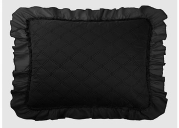 CZARNA POSZEWKA NA PODUSZKĘ Z FALBANKĄ 50x70 RUFFY