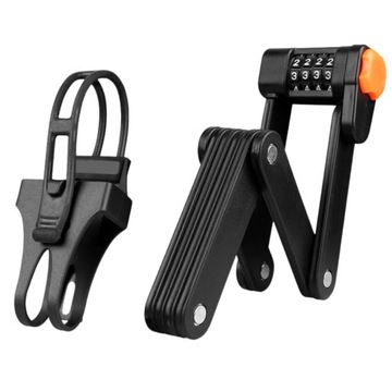 БОЛЬШОЙ ВЕЛОСИПЕДНЫЙ ЗАМОК, СКЛАДНОЙ КОМБИНИРОВАННЫЙ ЗАМОК, ЗАКАЛЕННАЯ АБС-СТАЛЬ