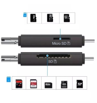Устройство чтения карт памяти SD 5 в 1, USB-накопитель USB-C OTG, адаптер MicroSD TF