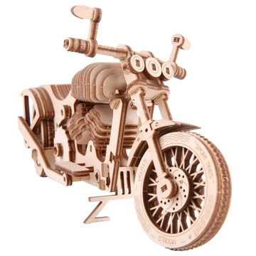 3D DIY Wood Puzzle Jigsaw Train Motorcycle Racing Car Model Set Creative