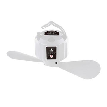 Camping Fan Remote Control with USB Port 2H/3H/5H Timer with White 10400mAh