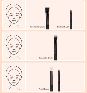 Кисть для макияжа DUcare Black Professional Makeup