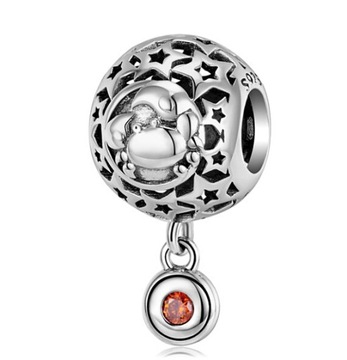 CHARMS ZAWIESZKA znak zodiaku RAK CYRKONIA