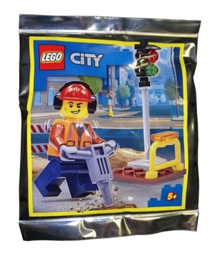 LEGO City Minifigure Polybag - Builder and Traffic Light #952111