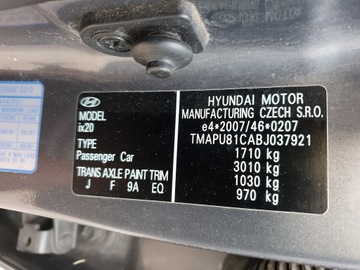 HYUNDAI IX20 11R 1.4 16V G4FA JEDNOTKA SADA IMOBILIZÉR
