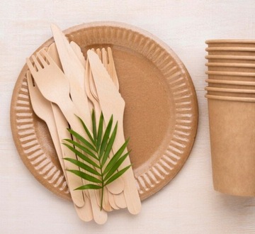 400SZT 100 OSÓB ZESTAW NACZYŃ JEDNORAZOWYCH TALERZE KUBKI SZTUĆCE