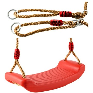 ПЛАСТИКОВЫЕ КАЧЕЛИ, КРАСНАЯ ДЕТСКАЯ ПЛОЩАДКА