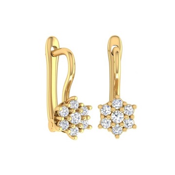 ZŁOTE KOLCZYKI KWIATKI KWIATUSZKI DZIECIĘCE 585