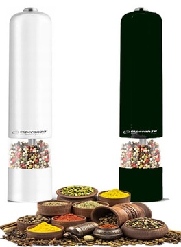 ЭЛЕКТРИЧЕСКАЯ МЕЛЬНИЦА ДЛЯ ПЕРЦА И СОЛИ, СПЕЦИИ, СВЕТОДИОДНАЯ ПОДСВЕТКА, НАБОР 2 ШТ.