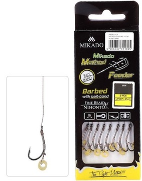 MIKADO HACZYKI PRZYPONY METHOD FEEDER Z GUMKĄ R 8
